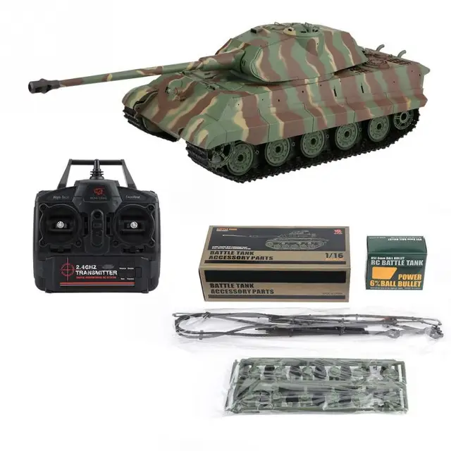 1/16 Scale RC Tank German King Tiger 2.4GHz Frequency Plastic + Metal