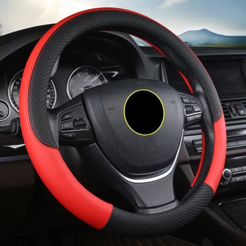

pu leather car steering wheel cover 15 inches universal for cars styling sport steering-wheel covers anti-slip auto accessories