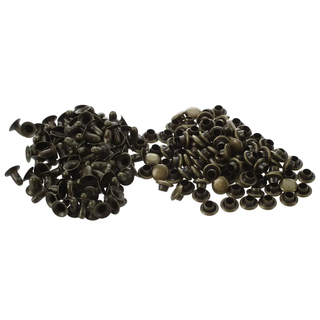 

100 Sets 6mm Round Antique Brass Rivets Rapid Studs Craft Copper Leather Craft Belt Wallet Solid Screws