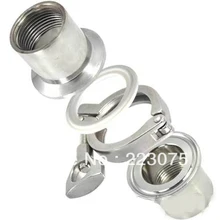 Бесплатная доставка 1.25 «SS304 TRI-CLAMP АССАМБЛЕИ (2 xSanitary Npt Трубы + 1 xclamp 1 1xgasket) для трубных обжимных фитингов