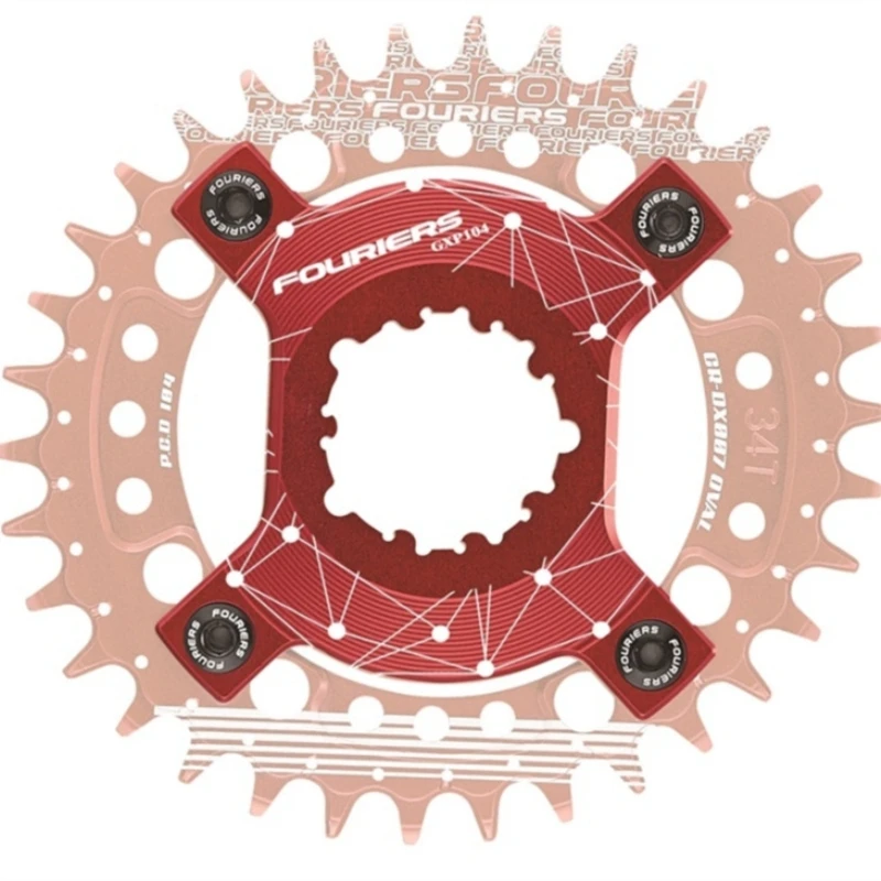 Fouriers ADP-GXP104 CNC Велосипедное кольцо цепи велосипеда паук адаптер для P. C. D 104 цепные кольца XX1 X0 X9 GXP чудаки поставляются с винтами