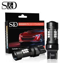 2 шт. 1200Lm T20 W21W светодиодный W21/5 W светодиодный WY21W 7440 7443 светодиодный лампы T25 3157 3156 p27/7 w автомобиля тормозной обратного Свет 12 V лампы поворотов