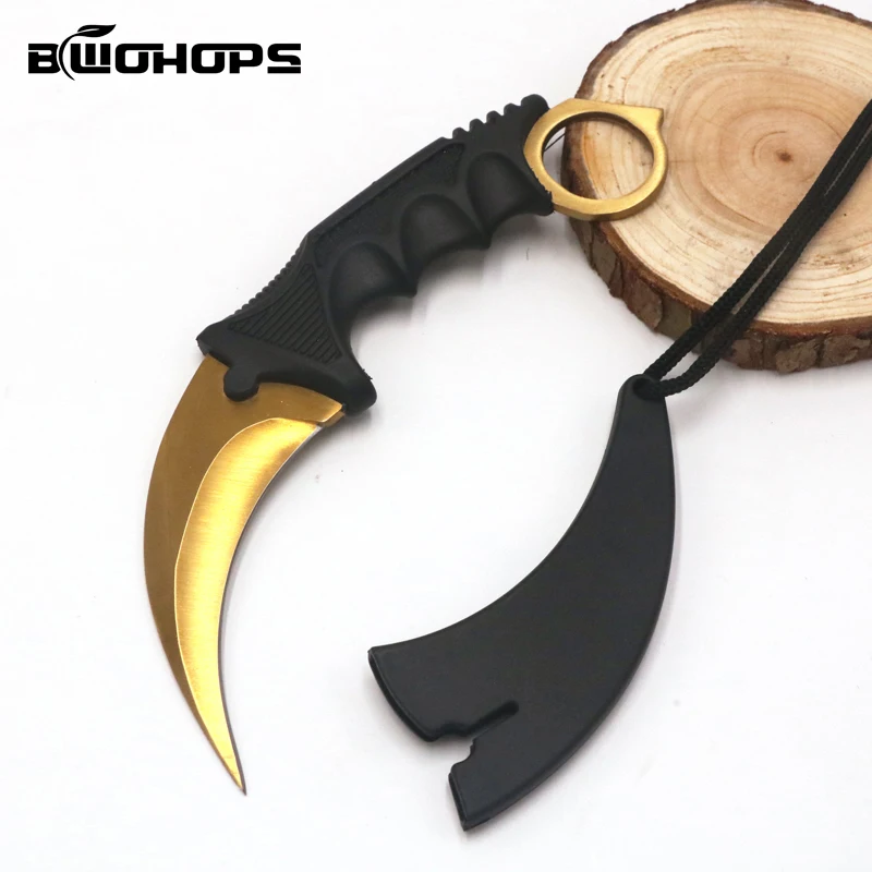 

Claw Neck Knife With Sheath Hunting Survival Tactical Outdoor Camping Stiletto Machet Defense Penknife Marking Rescue Hand Tools