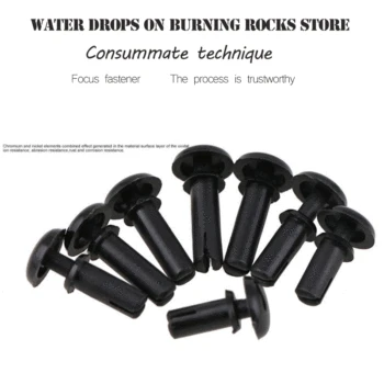 

100pcs R3045 Diameter Hole White Black Nylon Plastic Insulating Fastener Retainer Cover PC Board Clip R Type Push Rivet