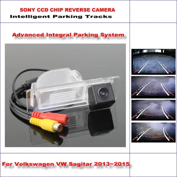 

Rear Camera For Volkswagen VW Sagitar 2013~2015 Intelligent Parking Tracks Reverse / 580 TV Lines Dynamic Guidance Tragectory