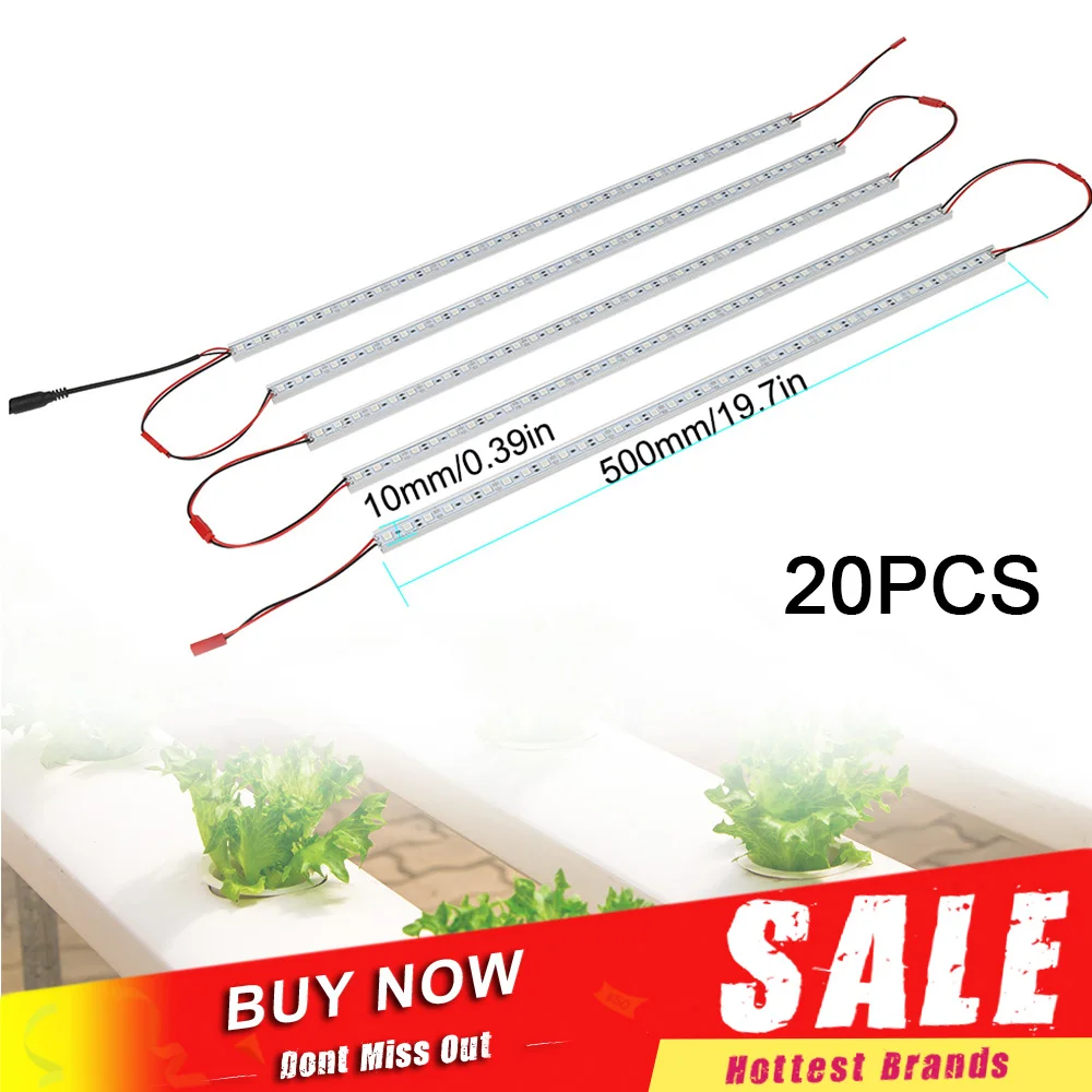 20pcs/lot 50cm DC12V 10W LED Grow Light Bars Plant Lamp Growing Strip