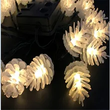 Солнечные шишка струнные гирляндой 20 светодиодный для рождественской вечеринки открытый фестиваль украшения