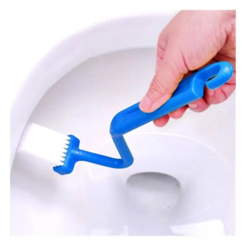Family Toilet Brushes Bathroom Accessories Scrubber Curved Handle