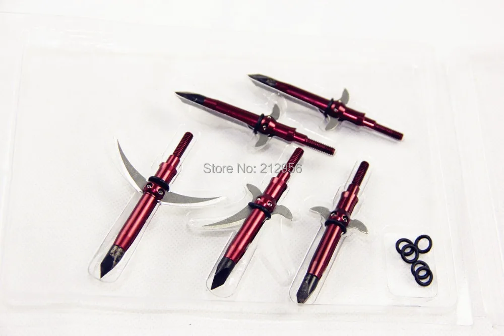 Longbowmaker Red 2 Blade Broadhead 5RB4 5 Pack 100 Grain