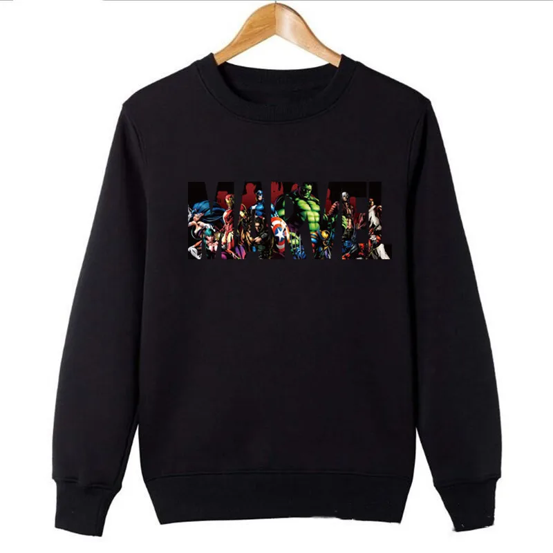 

2017 New Marvel Letter Print letter Sweatshirt Men Hoodies Fashion Solid Hoody Men Pullover Men's Tracksuits male coats