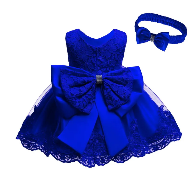 Платье для малышей; кружевное платье на крестины; одежда; повязка на голову для новорожденных девочек; праздничный костюм принцессы для дня рождения; E8348