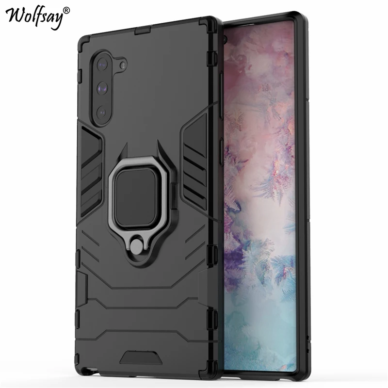 Чехол Wolfsay для Samsung Galaxy Note 10 автомобильный держатель армированные Чехлы жесткий и