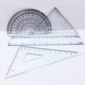 

Coloffice 4pcs(1set)Creative 15CM Student office drawing ruler transparent plastic ruler measuring stationary school supply