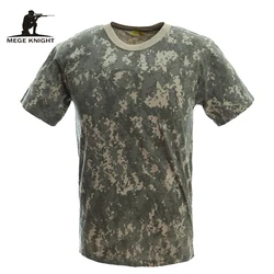 MEGE-Camiseta de combate transpirable de camuflaje militar para hombre, Camiseta de algodón de verano, camisetas de campamento de camuflaje del ejército
