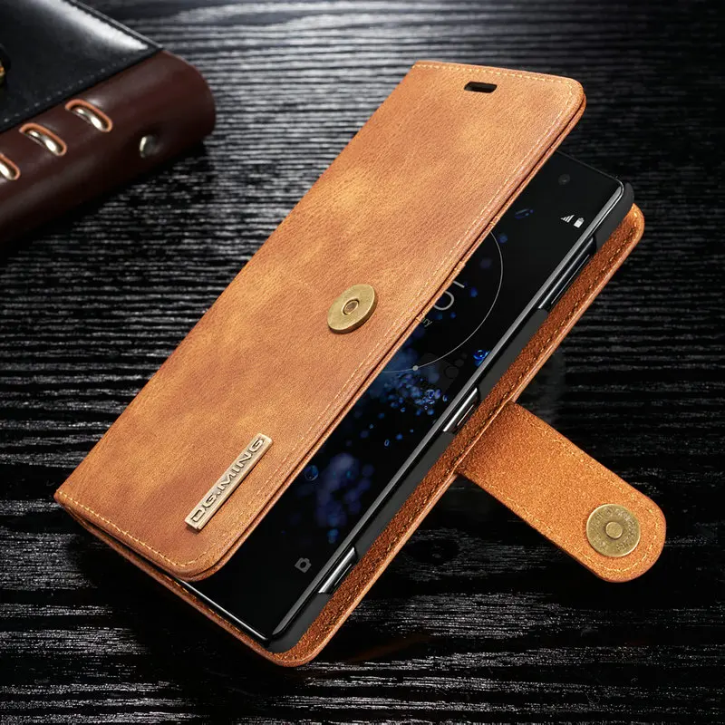 DG. MING Ретро Флип кожаный бумажник чехол для sony Xperia XZs XZ1 XZ2 XZ3 чехол 2в1 Магнитный съемный чехол для XZ2 Compact