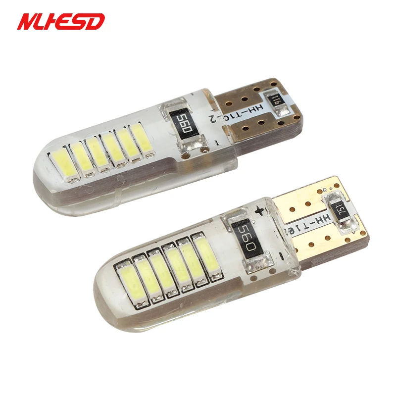 

100x T10 Led Bulbs W5W 194 4014 12SMD High Quality Silica For Car Side Wedge Light/Interior Light/Reading Light DC12V