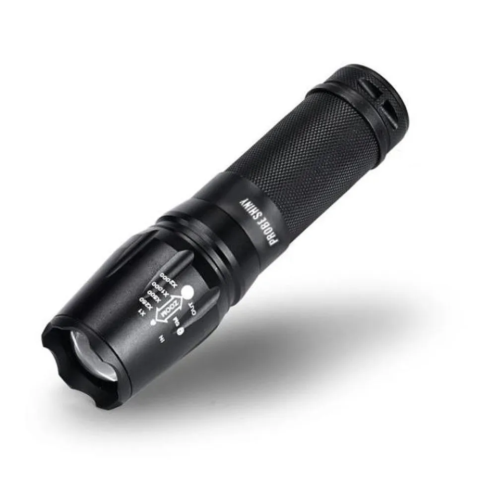 Новейший светодиодный светильник, абсолютно,, X800 Zoomable XML T6, светодиодный, тактический, полицейский, мигающий светильник+ аккумулятор 18650+ зарядное устройство+ чехол