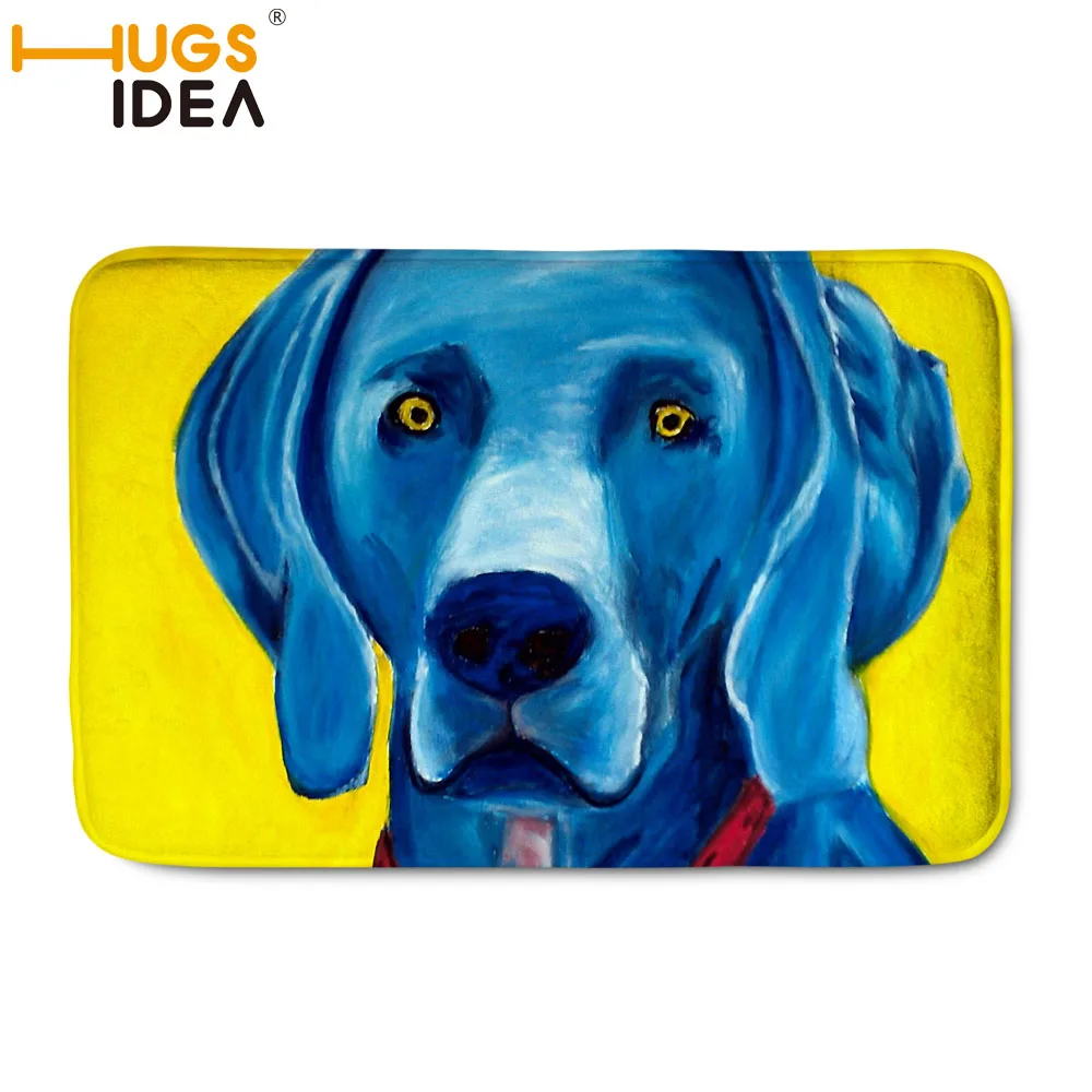 HUGSIDEA фланелевый ковер прямоугольной формы для ванной комнаты ковер с рисунком собаки гостиная спальня Противоскользящий бытовой коврик для ног гостиной ковер