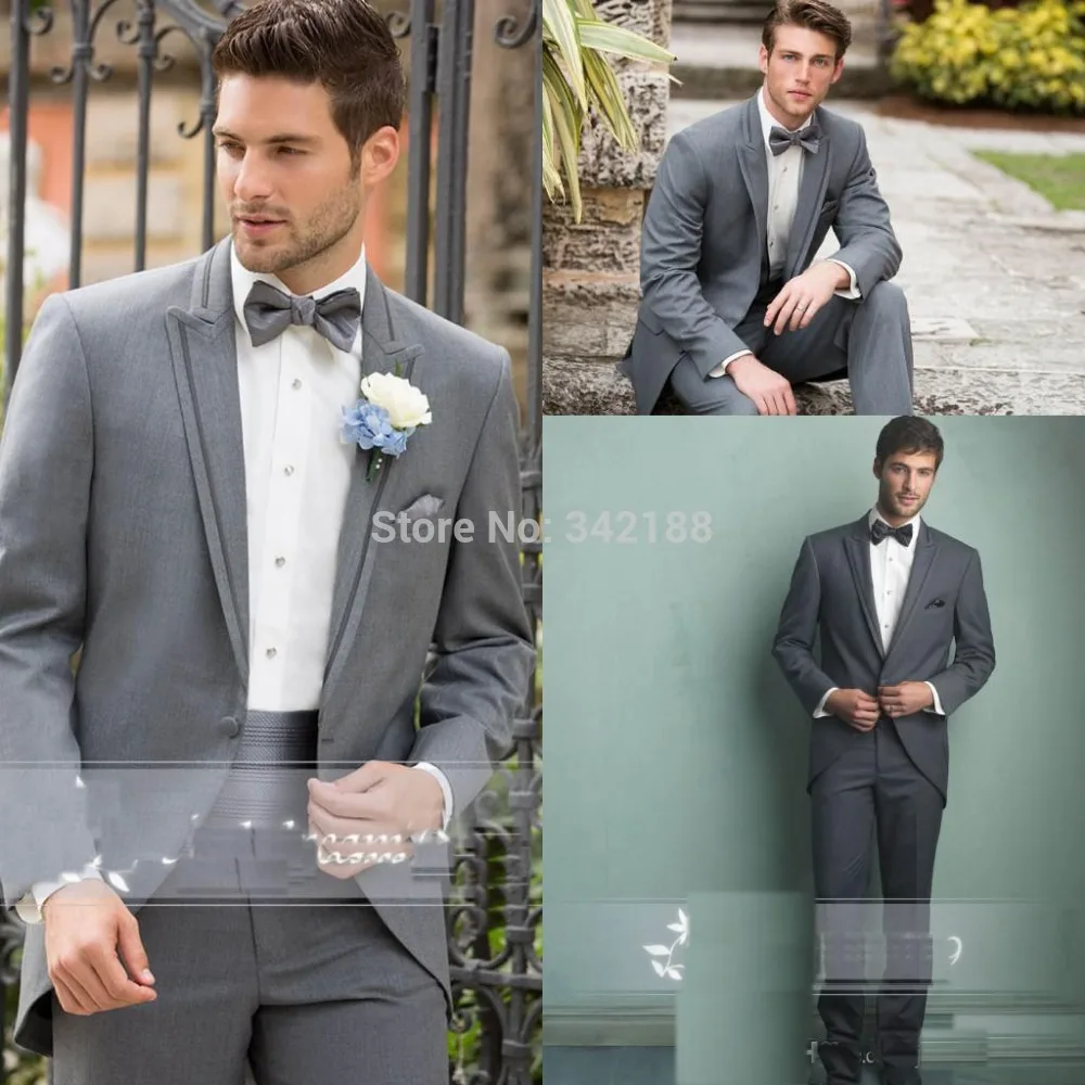 New arrival gentlemen formal party prom suits for wedding custom made Bridegroom Tuxedos/one button groomsmen suits/wedding suit white men suits for wedding suit bridegroom custom slim fit groom prom tuxedo tailor made costumes best man traje hombre 3pieces