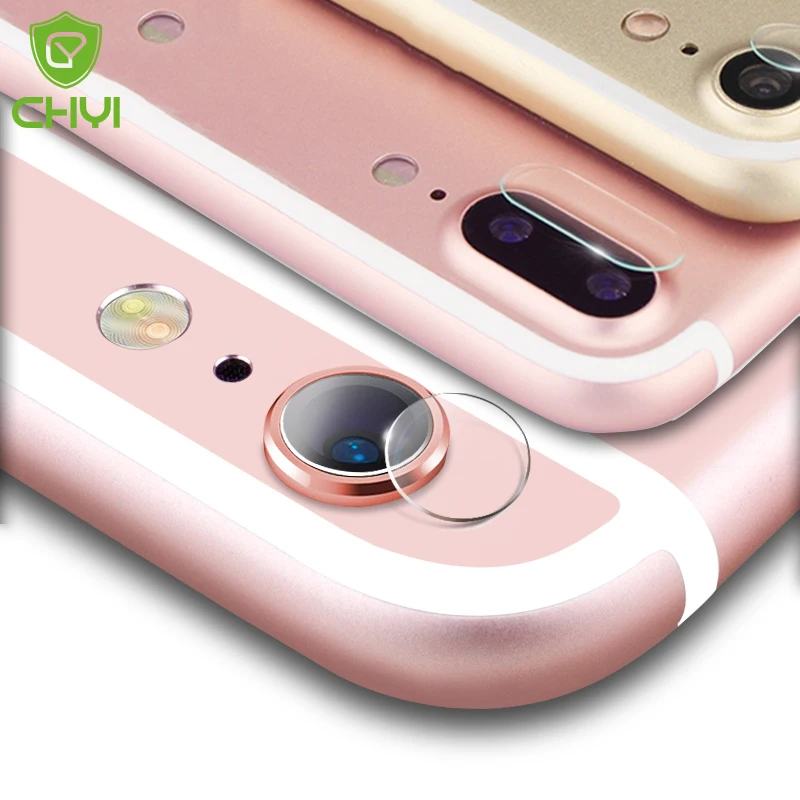 CHYI камера протектор для iphone 7 7plus 6 6s 6plus задняя линза стекло 9H закаленное защитное