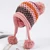 HT1996 2022 New Winter Knitted Hats Women Patchwork Pompon Balls Earflap Caps Ladies Warm Thick Winter Beanies Female Beanie Hat 11