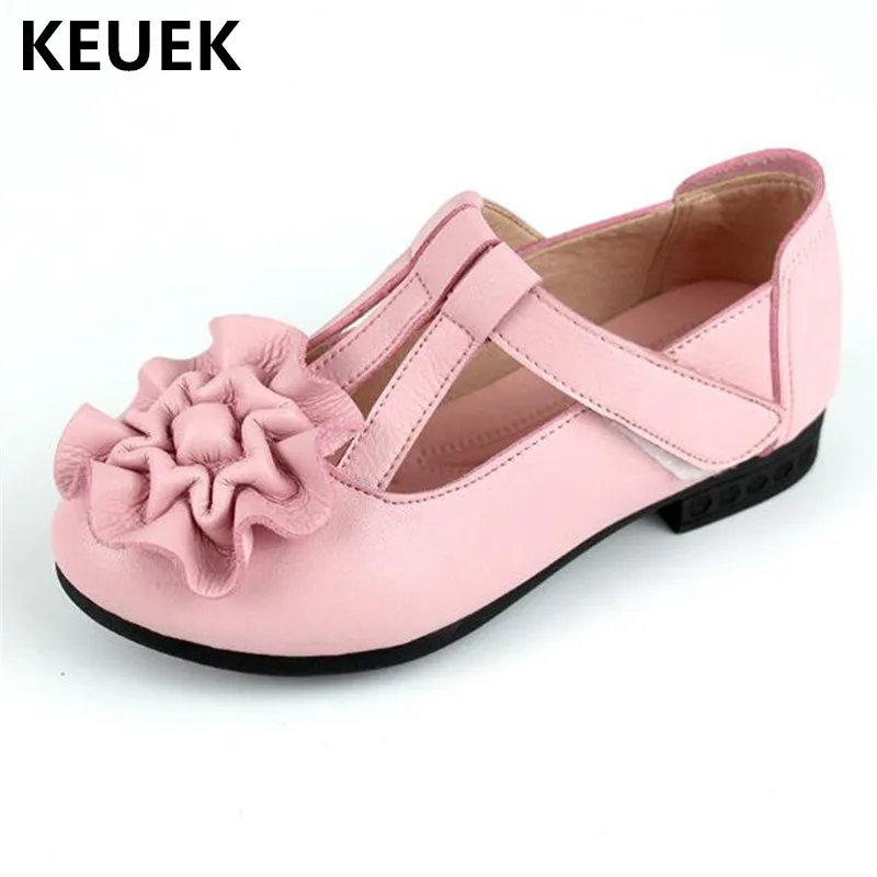 

New Girls Leather Shoes Princess Breathable Low-heeled Casual Children Single Shoes Baby Toddler Kids Shoes 019