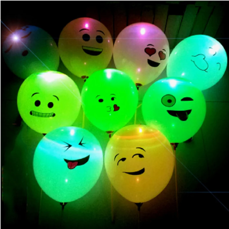 

10pcs Flashing Latex Balloons Party Supplies LED Balloon Helium Balloon Wedding Favor Baloon Birthday Party Decorations Kids Toy