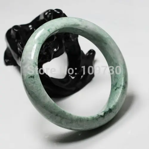 

001567 61mm Certified Grade "A" Natural Green Jadeite Jade Gems Bracelet Bangle (A0502)