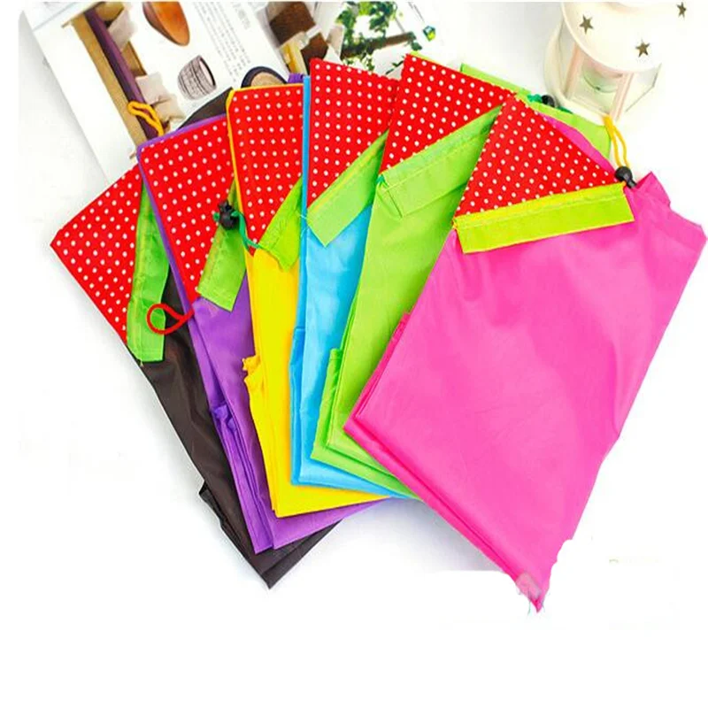 Eco Storage Handbag Strawberry Foldable Shopping Bags Reusable Folding Grocery Nylon Bag Large Capacity Home Tote Pouch