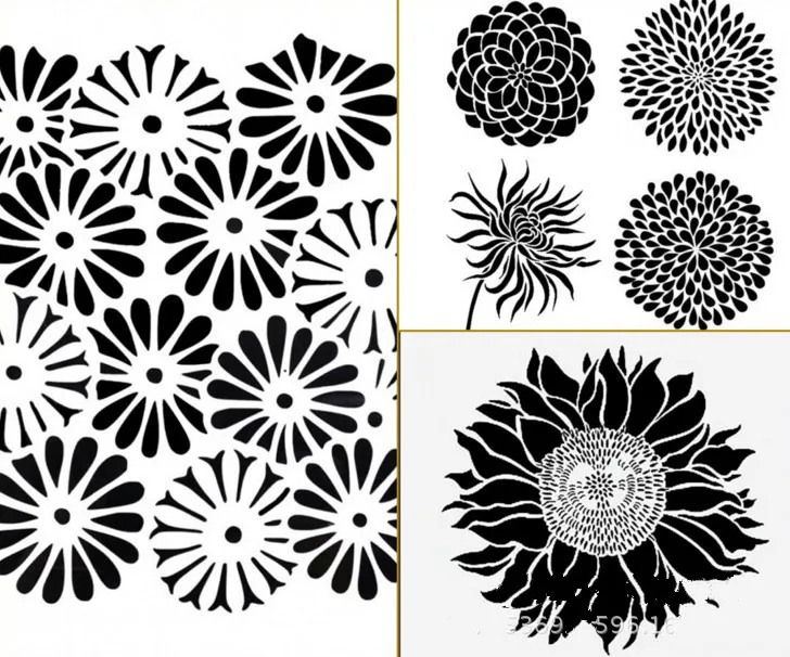 

Sunflowers Stencils For DIY Scrapbooking Photo Album Decorative Embossing DIY Paper Cards
