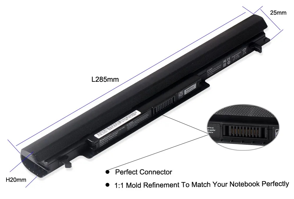 KingSener A41-K56 Аккумулятор для ноутбука ASUS K46 K46C K46CA K46CM K56 K56CA K56CM S46C S56C R505CA A32-K56 A42-K56 15V 2950 мА-ч