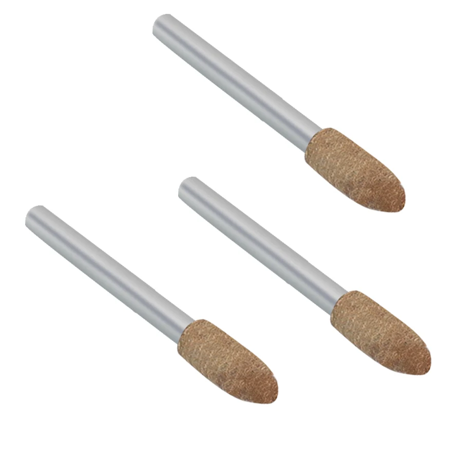 

3pcs Bullet Felt Buffing Polishing Wheel Dremel Accessoris Leather Buffing Grindding Head Wheel For Dremel Rotary Tools Dia 4mm