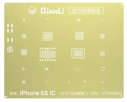 QIANLI IOS Золотой 3D стальная сетка NAND baseband IC/cpu A8 A9 A10 A11 3D BGA трафарет для IPHONE 6 6S 7 7P 8P T0.12 net - Цвет: for iphone 6s 6sp ic