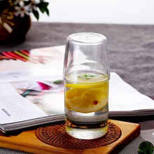 2 в 1 Скандинавская стеклянная чашка с крышкой термостойкая кофейная вода пива чашка набор Tetera con una taza RT99