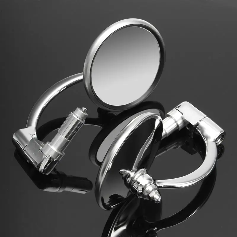 

Universal Round Chrome Motorcycle Rear Mirror Motorbike Side Rear view Mirror Left and Right Rear Side view mirrors for GN motor