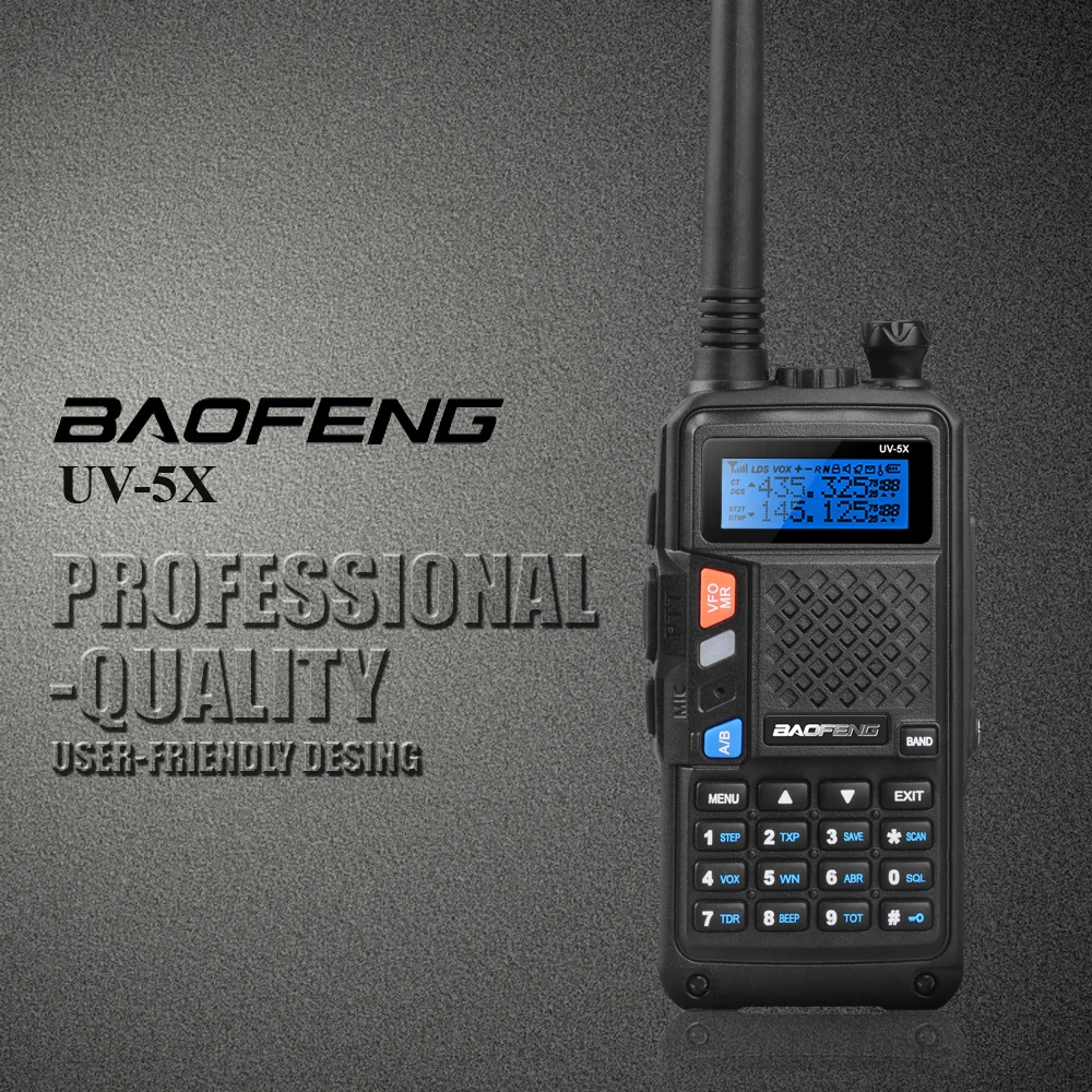 4 шт. BAOFENG UV 5X UHF + VHF Dual Band/Dual Watch двухстороннее радио FM Walkie Talkie 4x наушник|baofeng uv-5x|fm walkie
