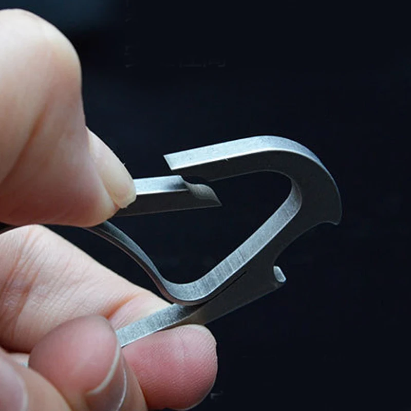 Stainless steel hook hangs / carabiner / bottle opener / anti-theft multifunctional EDC tools Stainless steel hook hangs / carabiner / bottle opener / anti-theft multifunctional EDC tools