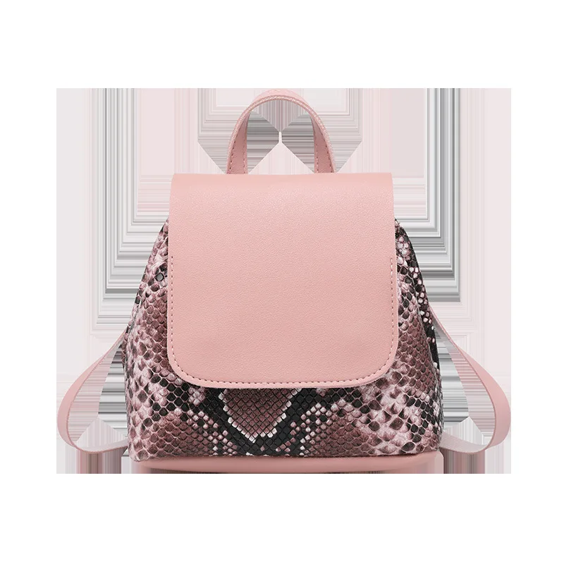 

Mini women backpack Brand Fashion Small Shoulder Bags PU Leather Female hand bag serpentine prints Min Bagpack for ladies girls