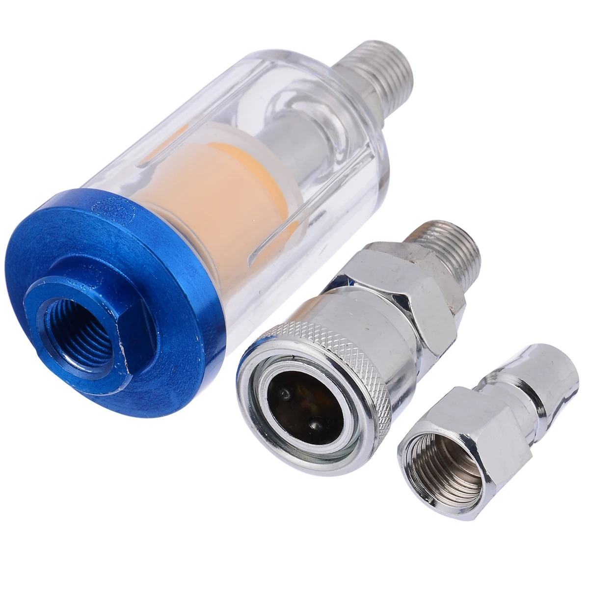 New 1/4" Mini Water Filter Oil Water Separator Filter For Air Compressor Spray Tool