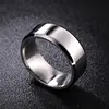 Bague en titane poli brillant et terne, bague de Couple pour hommes et femmes, personnalisée, bague gravée à personnaliser, 4mm, 6mm, 8mm ► Photo 1/6