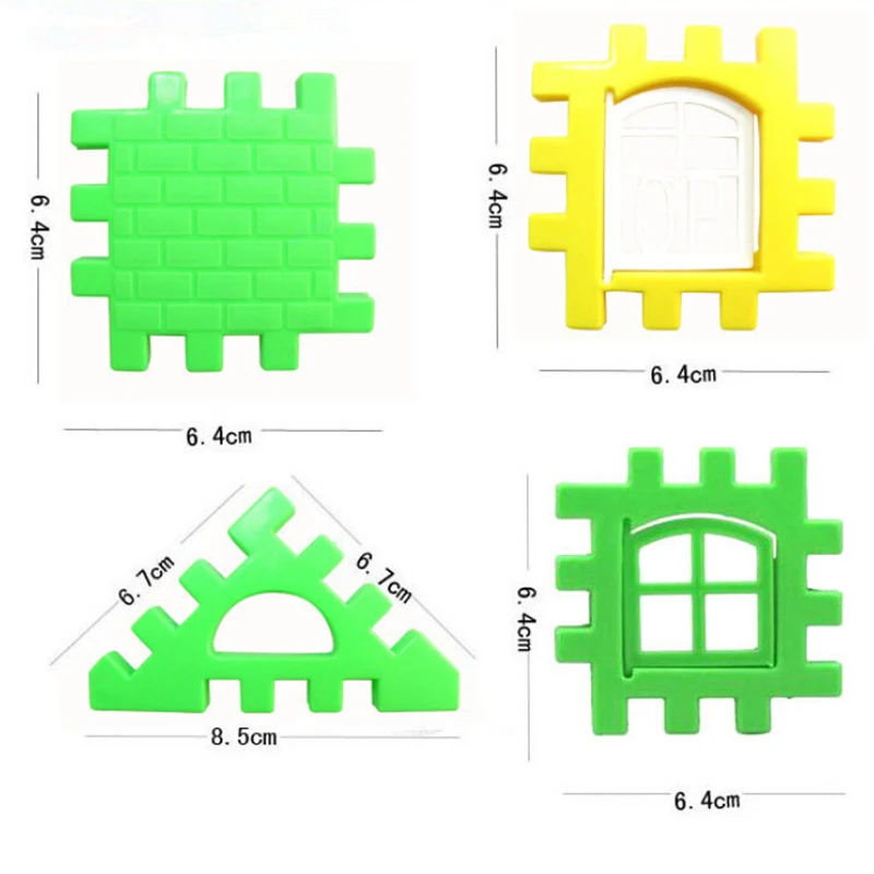 24 шт./лот, детский Райский домик, орфографическая головоломка, пластиковые блоки, город, сделай сам, креативная модель, фигурки, Развивающие детские игрушки, LYQ