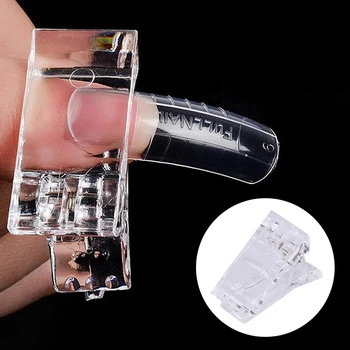 

Shellhard 10pcs Nail Tips Clip Plastic Finger Builder Gel Quick Building Nail Art Extension Tool For Clip