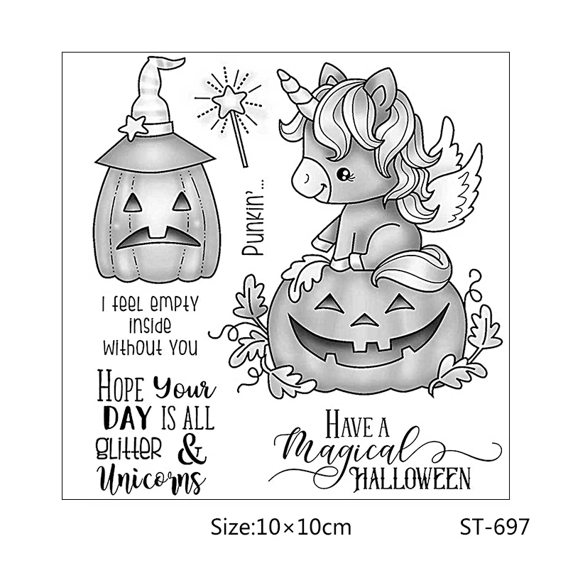 

Zhuoang Halloween pumpkin Transparent Clear Stamps / Silicone Seals for DIY scrapbooking photo album/Card Making