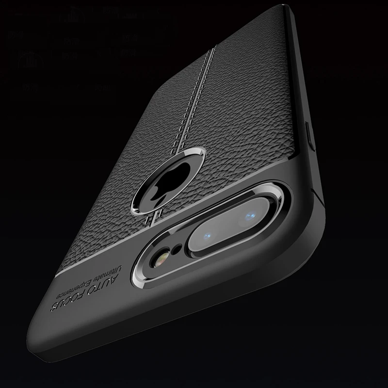 

YUETUO i luxury leather Pattern Soft tpu phone etui,coque,cover,case for apple iphone 8 plus 8plus silicone silicon accessories