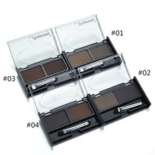 2 Цветов Палитры Макияжа Наборы Combo матовая & shimmer eye shadow Корректор Осветляющий водонепроницаемый пудра 2016 Мода!!
