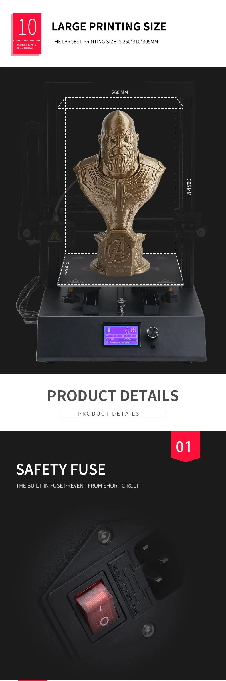 Ortur4 стальной корпус и линейная направляющая Impresora 3d настоящая 0,1 мм точность печати Imprimante 3d температурная защита 3d принтер