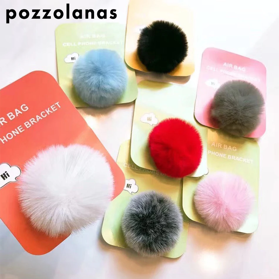 Pozzolanas Univeral Lazy Mobile Phone Holder Accessory cute Plush Colorful Adjustable Cellphone Tablet Desktop Holder Stand