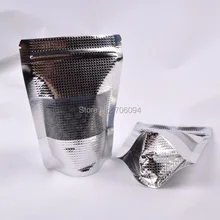 10*15+ 3 см, 200 шт./лот, стиль, герметизируемый Алюминиевый Сумка для упаковки из фольги окна молнии Пластиковая Упаковка для продуктов пакет под заказ