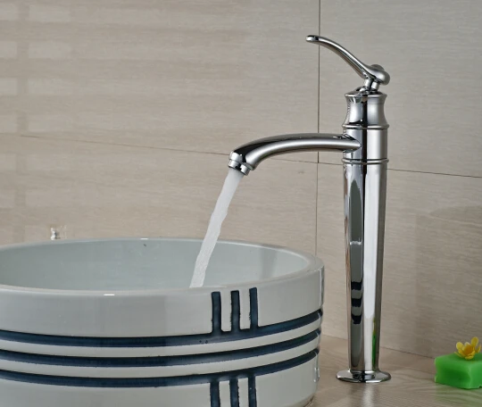 

Free Shipping!Modern Bathroom Heightening Deck Mounted Basin Faucet Sink Mixer Single Handle