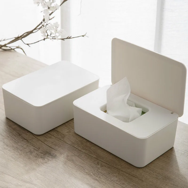 

Wet tissue box desktop seal Baby wipes paper storage box household plastic dust-proof with lid tissue box mx6151625